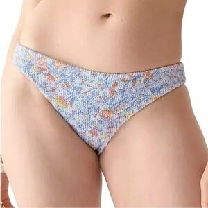 J. Crew Scrunchie Hipster Bikini Bottom Afternoon Floral Low Rise Womens Med NWT